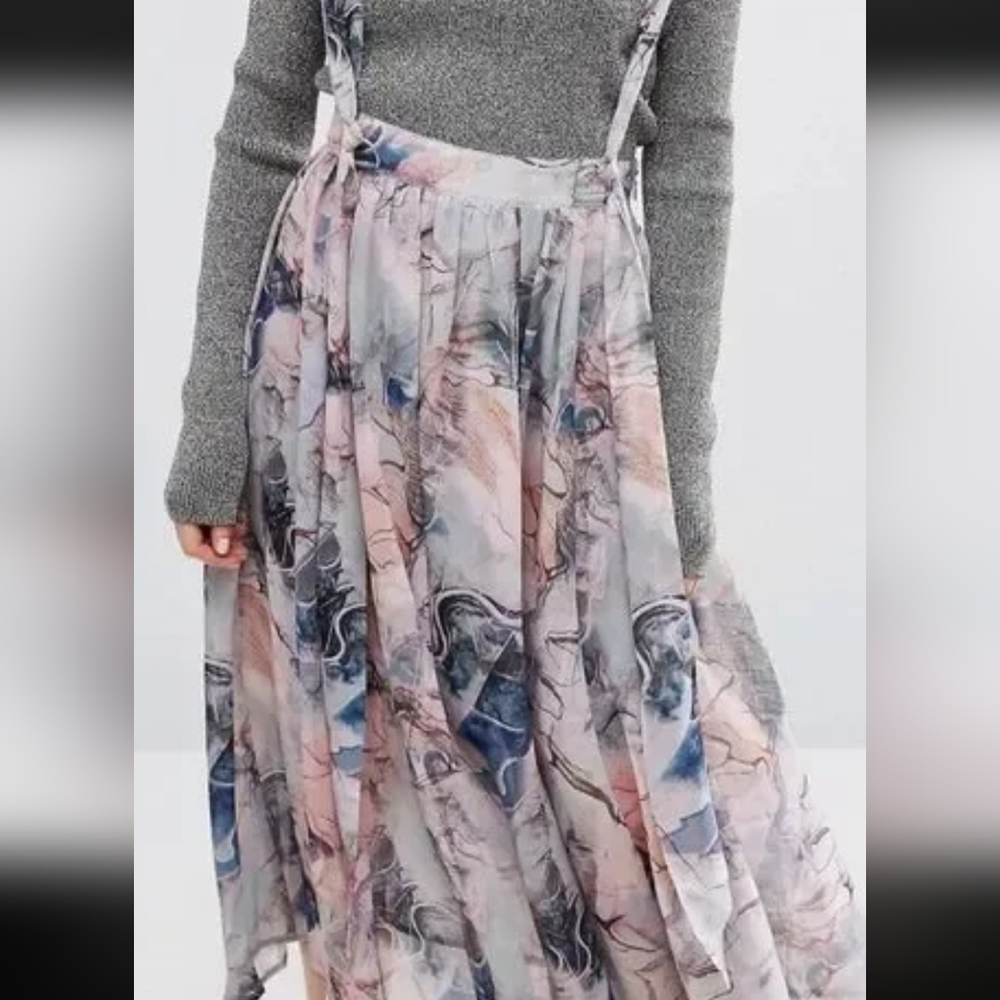 Lost ink suspender dress